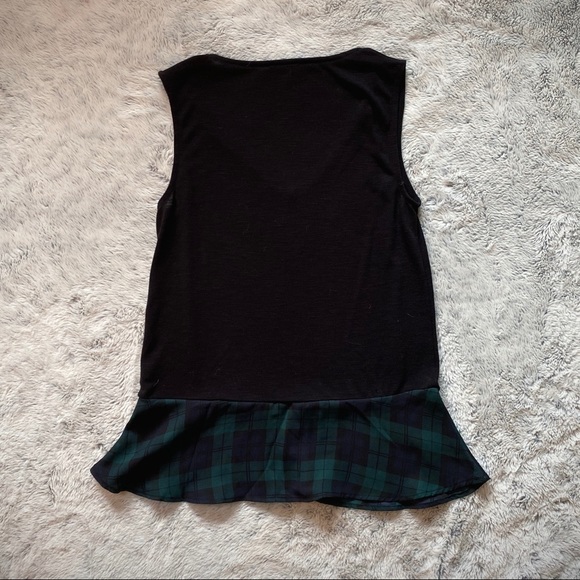 J Crew Buffalo Plaid Tartan Sleeveless Blouse - Picture 2 of 9